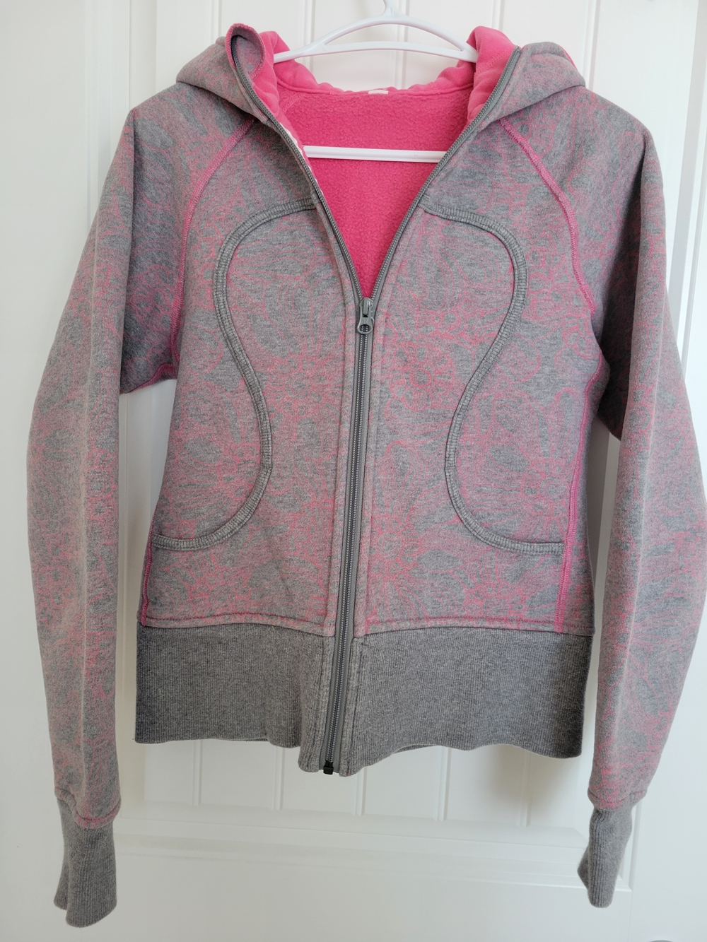 lululemon athletica Pink and Gray Zip-up Hoodie